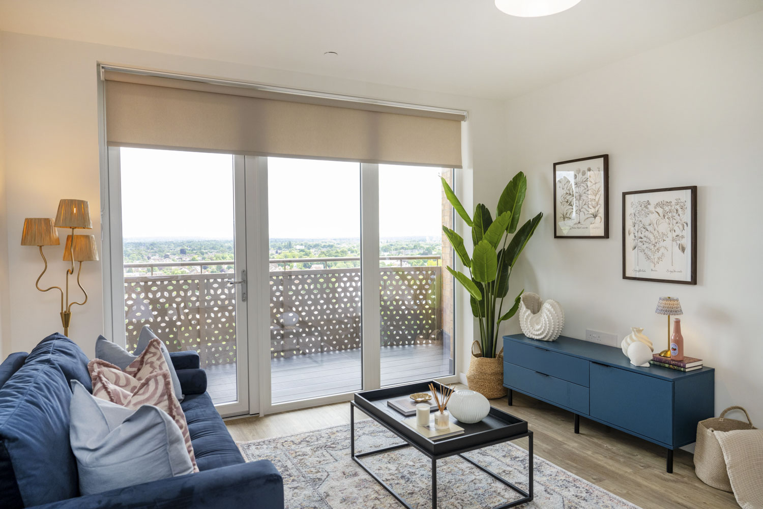 Living room with balcony