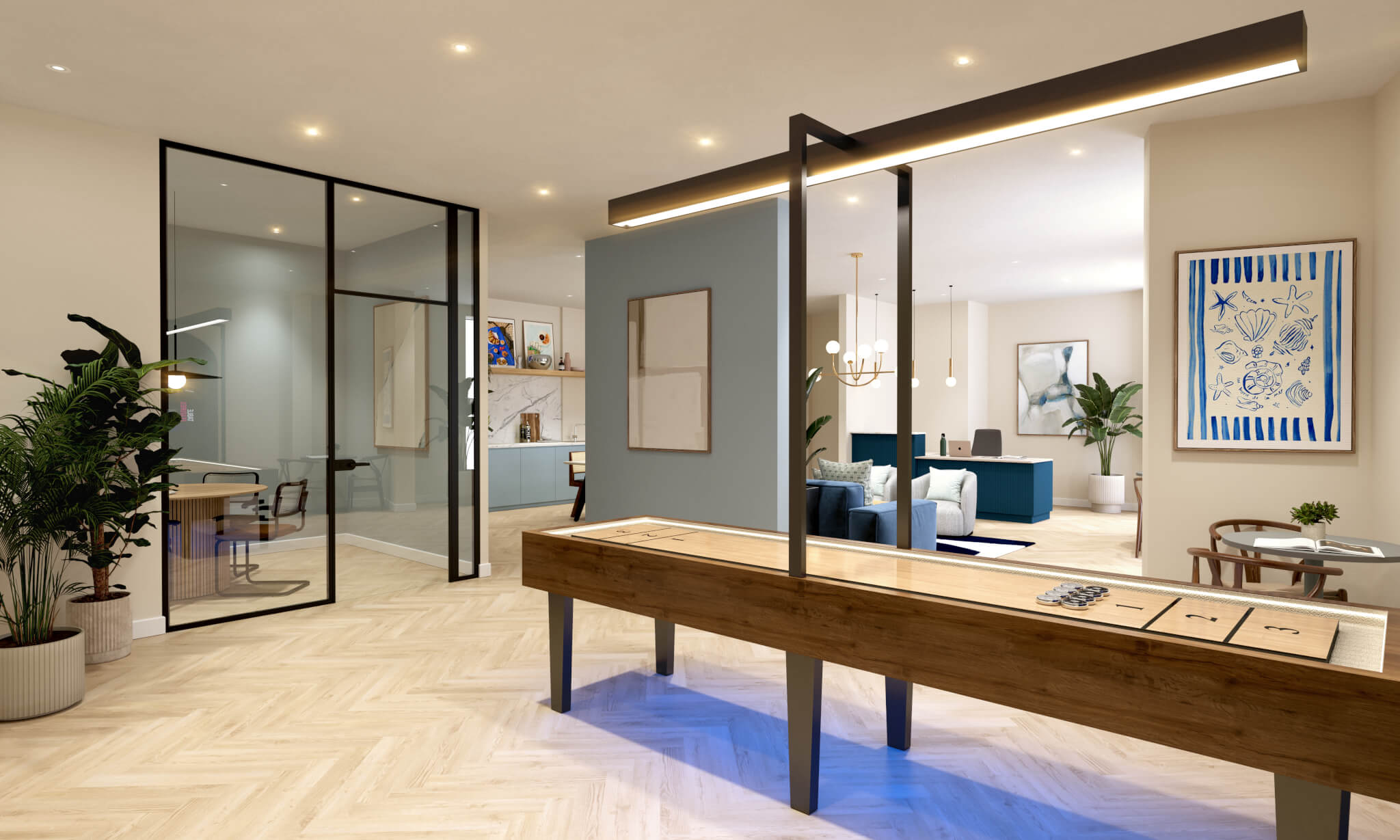 Communal Room Full of People